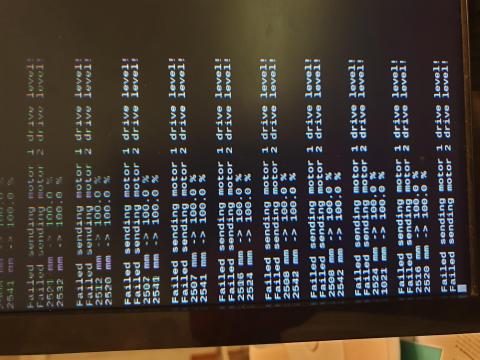 failed sending motor level 1 and 2